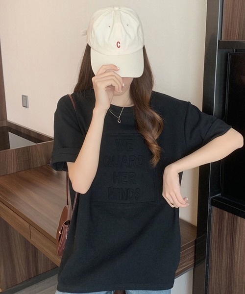 Bifrost（ビフレスト）の「立体ロゴＴシャツ（Tシャツ/カットソー・レディース・ホワイト/ブラック/グレー/ブルー/ボルドー/ブラウン/ライトグリーン/ベージュ・M/L）」の20枚目の写真