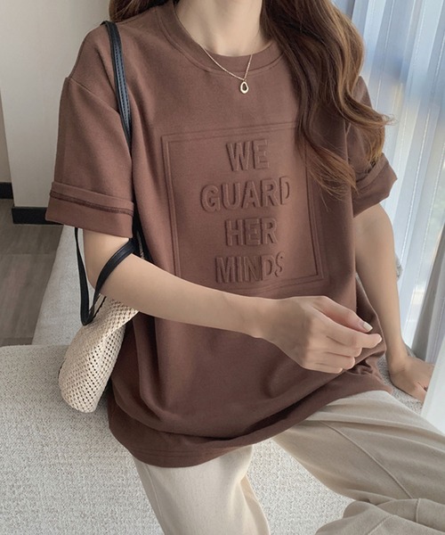 Bifrost（ビフレスト）の「立体ロゴＴシャツ（Tシャツ/カットソー・レディース・ホワイト/ブラック/グレー/ブルー/ボルドー/ブラウン/ライトグリーン/ベージュ・M/L）」の15枚目の写真