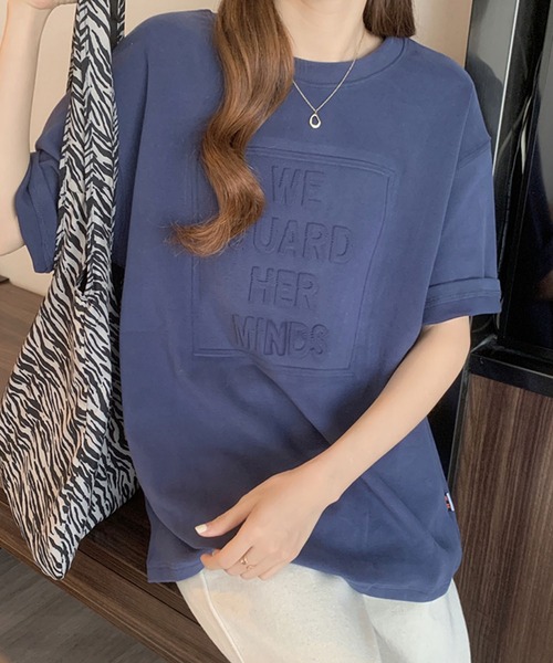 Bifrost（ビフレスト）の「立体ロゴＴシャツ（Tシャツ/カットソー・レディース・ホワイト/ブラック/グレー/ブルー/ボルドー/ブラウン/ライトグリーン/ベージュ・M/L）」の11枚目の写真