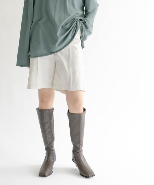 KBF（ケイビーエフ）の「ハイウエストコーティングショートパンツ（その他パンツ・レディース・イエロー/アイボリー/ブラウン・ONE）」の8枚目の写真