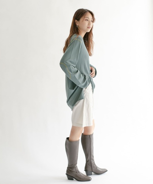 KBF（ケイビーエフ）の「ハイウエストコーティングショートパンツ（その他パンツ・レディース・イエロー/アイボリー/ブラウン・ONE）」の11枚目の写真