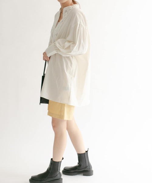 KBF（ケイビーエフ）の「ハイウエストコーティングショートパンツ（その他パンツ・レディース・イエロー/アイボリー/ブラウン・ONE）」の13枚目の写真