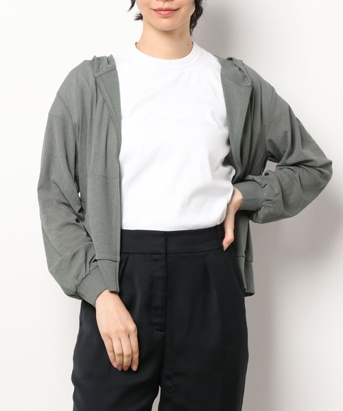 Rewde(ルゥデ)の「【UV加工】梨地ジップパーカー(1R15-08197)(パーカー・レディース・ベージュ/カーキ/ホワイト/ブラック・M)」の17枚目の写真