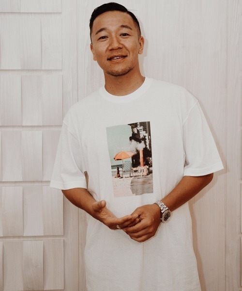 esutoreja（エストレジャ）の「The Beach and the CityTシャツ（Tシャツ/カットソー・レディース・ホワイト・L/S/XL/M）」の6枚目の写真