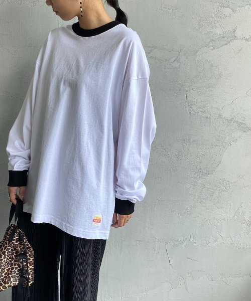 PAYDAY（ペイデイ）の「[PAY DAY/ペイデイ] 別注リンガービッグロングスリーブTシャツ（Tシャツ/カットソー・レディース・ホワイト/ネイビー/イエロー・S/M/L）」の2枚目の写真
