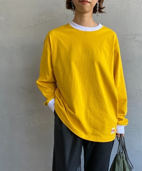 PAYDAY（ペイデイ）の「[PAY DAY/ペイデイ] 別注リンガービッグロングスリーブTシャツ（Tシャツ/カットソー・レディース・ホワイト/ネイビー/イエロー・S/M/L）」の3枚目の写真