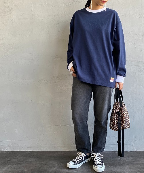 PAYDAY（ペイデイ）の「[PAY DAY/ペイデイ] 別注リンガービッグロングスリーブTシャツ（Tシャツ/カットソー・レディース・ホワイト/ネイビー/イエロー・S/M/L）」の6枚目の写真