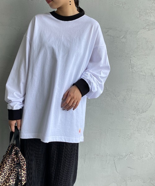 PAYDAY（ペイデイ）の「[PAY DAY/ペイデイ] 別注リンガービッグロングスリーブTシャツ（Tシャツ/カットソー・レディース・ホワイト/ネイビー/イエロー・S/M/L）」の8枚目の写真