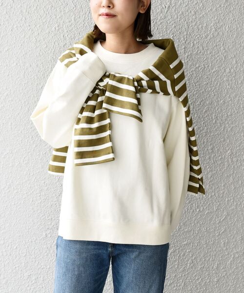 SHIPS Days(シップスデイズ)の「SHIPS Days:ジャージー裏毛プルオーバー◇(Tシャツ/カットソー・レディース・ホワイト/ブラック/ブラウン・ONE SIZE)」の16枚目の写真