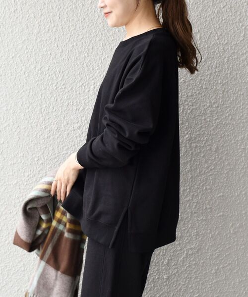 SHIPS Days(シップスデイズ)の「SHIPS Days:ジャージー裏毛プルオーバー◇(Tシャツ/カットソー・レディース・ホワイト/ブラック/ブラウン・ONE SIZE)」の9枚目の写真