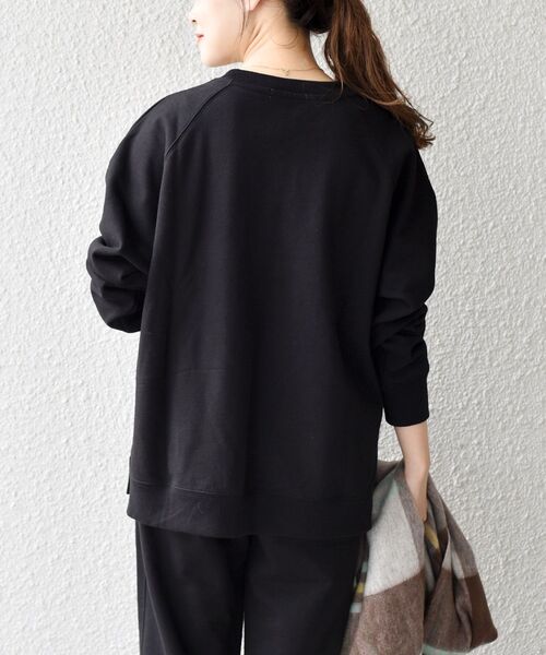 SHIPS Days(シップスデイズ)の「SHIPS Days:ジャージー裏毛プルオーバー◇(Tシャツ/カットソー・レディース・ホワイト/ブラック/ブラウン・ONE SIZE)」の6枚目の写真