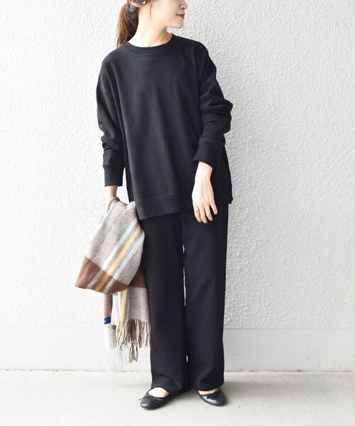 SHIPS Days(シップスデイズ)の「SHIPS Days:ジャージー裏毛プルオーバー◇(Tシャツ/カットソー・レディース・ホワイト/ブラック/ブラウン・ONE SIZE)」の13枚目の写真