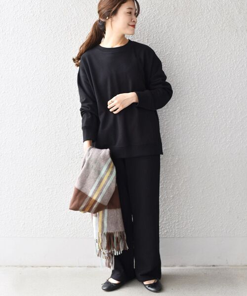 SHIPS Days(シップスデイズ)の「SHIPS Days:ジャージー裏毛プルオーバー◇(Tシャツ/カットソー・レディース・ホワイト/ブラック/ブラウン・ONE SIZE)」の10枚目の写真