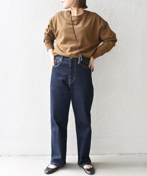 SHIPS Days(シップスデイズ)の「SHIPS Days:ジャージー裏毛プルオーバー◇(Tシャツ/カットソー・レディース・ホワイト/ブラック/ブラウン・ONE SIZE)」の22枚目の写真