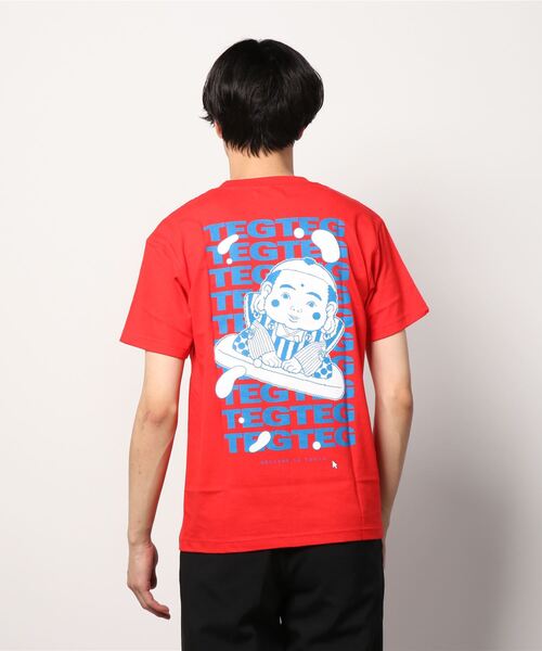 TEG TEG（テグテグ）の「福助 TOKYO 2021 T SHIRT Adult（Tシャツ/カットソー・メンズ・レッド/ブルー・SMALL）」の4枚目の写真