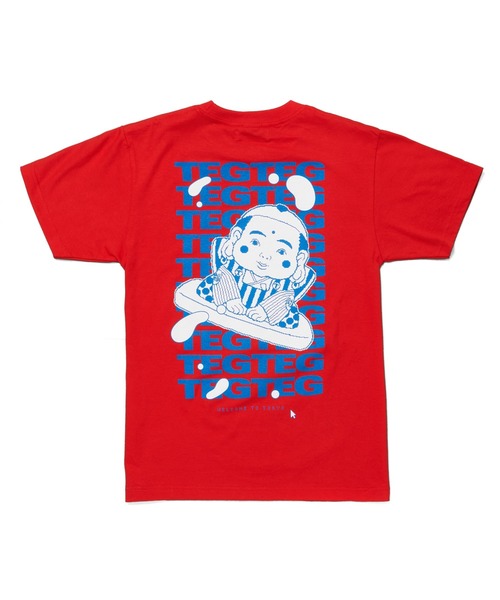 TEG TEG（テグテグ）の「福助 TOKYO 2021 T SHIRT Adult（Tシャツ/カットソー・メンズ・レッド/ブルー・SMALL）」の2枚目の写真