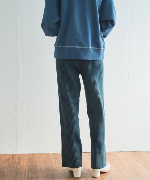 audrey and john wad（オードリーアンドジョンワッド）の「ストレートニットパンツ（その他パンツ・レディース・ブラック/グリーン・マルチサイズ）」の18枚目の写真