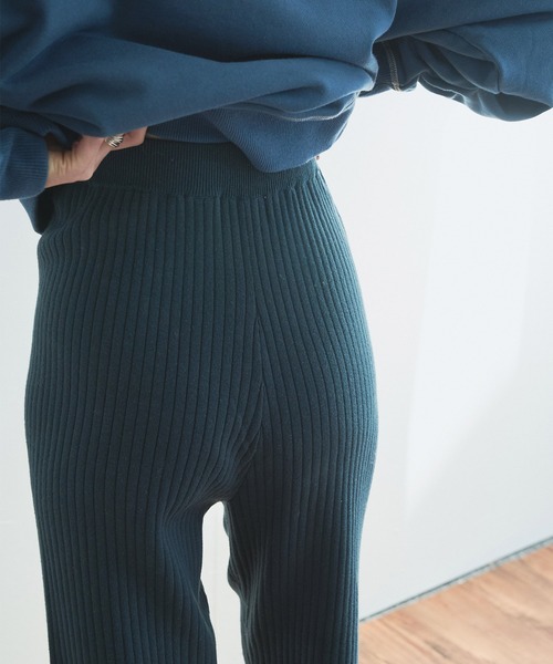 audrey and john wad（オードリーアンドジョンワッド）の「ストレートニットパンツ（その他パンツ・レディース・ブラック/グリーン・マルチサイズ）」の22枚目の写真
