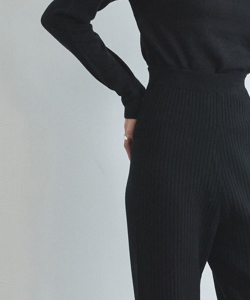 audrey and john wad（オードリーアンドジョンワッド）の「ストレートニットパンツ（その他パンツ・レディース・ブラック/グリーン・マルチサイズ）」の12枚目の写真