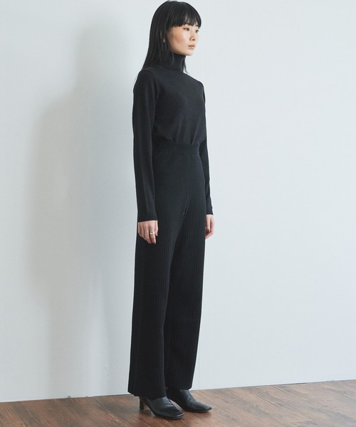 audrey and john wad（オードリーアンドジョンワッド）の「ストレートニットパンツ（その他パンツ・レディース・ブラック/グリーン・マルチサイズ）」の8枚目の写真