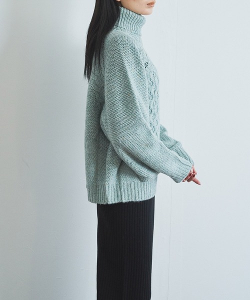 audrey and john wad（オードリーアンドジョンワッド）の「ストレートニットパンツ（その他パンツ・レディース・ブラック/グリーン・マルチサイズ）」の15枚目の写真