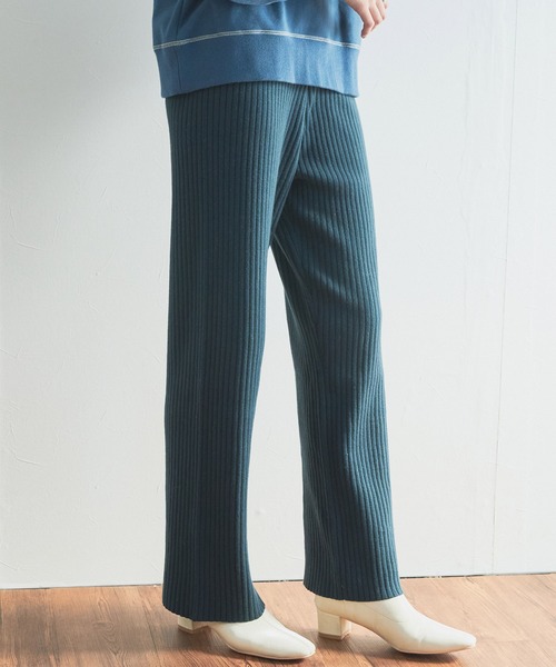 audrey and john wad（オードリーアンドジョンワッド）の「ストレートニットパンツ（その他パンツ・レディース・ブラック/グリーン・マルチサイズ）」の17枚目の写真