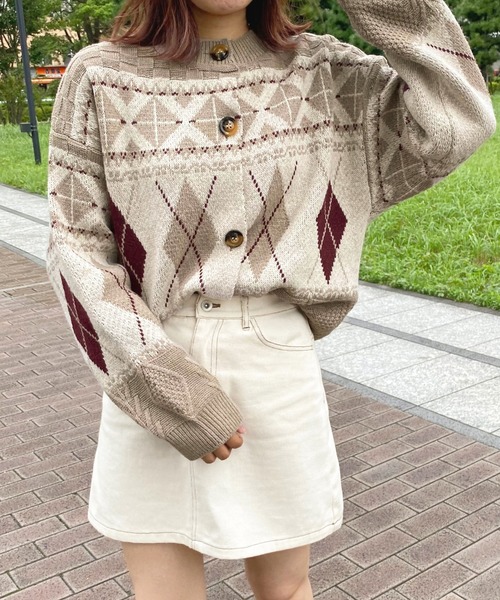 apres jour(アプレジュール)の「ケーブル柄カーディガン【ZOZOTOWN限定アイテム】【9PO】(カーディガン/ボレロ・レディース・ライトベージュ/アイボリー/その他・X-LARGE/フリー)」の14枚目の写真