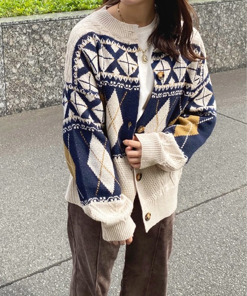 apres jour(アプレジュール)の「ケーブル柄カーディガン【ZOZOTOWN限定アイテム】【9PO】(カーディガン/ボレロ・レディース・ライトベージュ/アイボリー/その他・X-LARGE/フリー)」の8枚目の写真