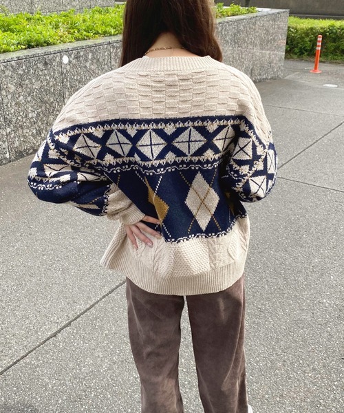 apres jour(アプレジュール)の「ケーブル柄カーディガン【ZOZOTOWN限定アイテム】【9PO】(カーディガン/ボレロ・レディース・ライトベージュ/アイボリー/その他・X-LARGE/フリー)」の9枚目の写真