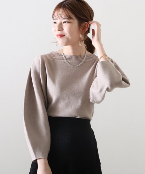 Cheek（チーク）の「ランタンスリーブニット（ニット/セーター・レディース・アイボリー/グレイッシュベージュ/サックスブルー/イエロー・MEDIUM）」の22枚目の写真