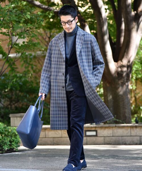 SHIPS（シップス）の「【WEB限定】SHIPS: リラックスフィット ポリメルトン ジャージー チェスター コート（チェスターコート・メンズ・ネイビー/グレー/ダークグレー・SMALL/MEDIUM/LARGE/X-LARGE）」の5枚目の写真