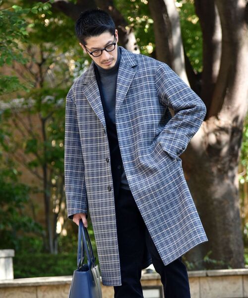 SHIPS（シップス）の「【WEB限定】SHIPS: リラックスフィット ポリメルトン ジャージー チェスター コート（チェスターコート・メンズ・ネイビー/グレー/ダークグレー・SMALL/MEDIUM/LARGE/X-LARGE）」の9枚目の写真