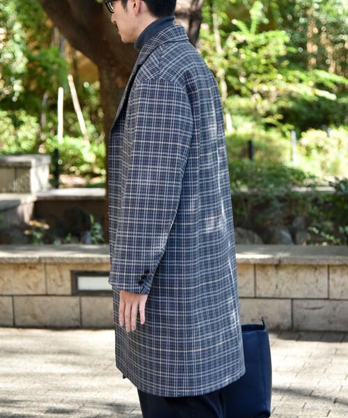 SHIPS（シップス）の「【WEB限定】SHIPS: リラックスフィット ポリメルトン ジャージー チェスター コート（チェスターコート・メンズ・ネイビー/グレー/ダークグレー・SMALL/MEDIUM/LARGE/X-LARGE）」の10枚目の写真