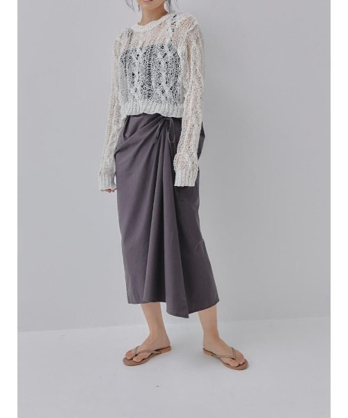 Ayla（アイラ）の「low gauge knit（ニット/セーター・レディース・ホワイト/ブラック/ブルー・FREE）」の11枚目の写真