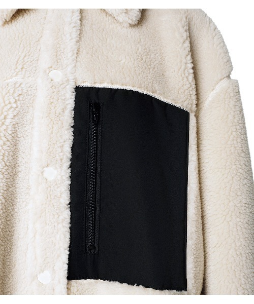 LE CIEL BLEU(ルシェルブルー)の「Fleece Shirt Coat(その他アウター・レディース・ホワイト・36)」の9枚目の写真
