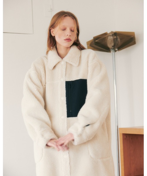 LE CIEL BLEU(ルシェルブルー)の「Fleece Shirt Coat(その他アウター・レディース・ホワイト・36)」の8枚目の写真