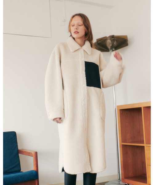 LE CIEL BLEU(ルシェルブルー)の「Fleece Shirt Coat(その他アウター・レディース・ホワイト・36)」の2枚目の写真