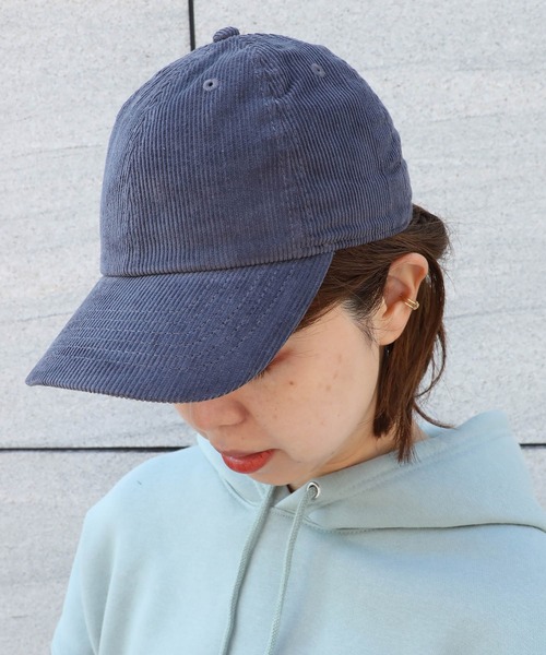 newhattan（ニューハッタン）の「newhattan/コーデュロイキャップ（キャップ・レディース・ブラック/タン/ダークグリーン/バーガンディー/ダークブラウン/ベージュ/ネイビー/ダークグレー/ライトピンク・FREE）」の3枚目の写真