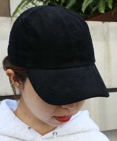 newhattan（ニューハッタン）の「newhattan/コーデュロイキャップ（キャップ・レディース・ブラック/タン/ダークグリーン/バーガンディー/ダークブラウン/ベージュ/ネイビー/ダークグレー/ライトピンク・FREE）」の2枚目の写真