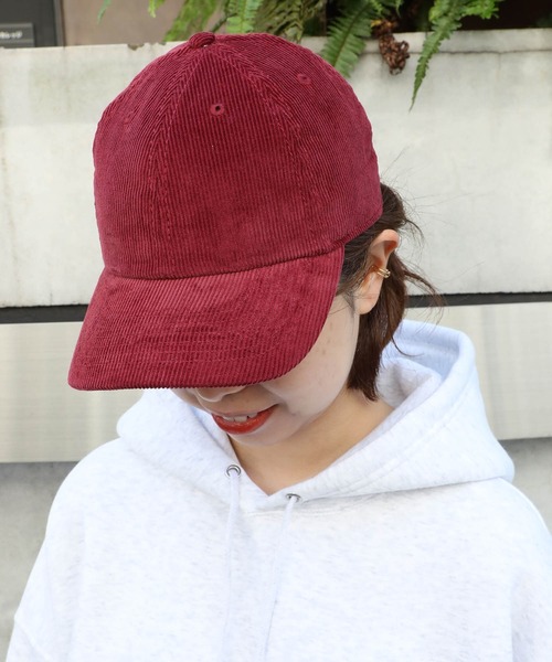 newhattan（ニューハッタン）の「newhattan/コーデュロイキャップ（キャップ・レディース・ブラック/タン/ダークグリーン/バーガンディー/ダークブラウン/ベージュ/ネイビー/ダークグレー/ライトピンク・FREE）」の11枚目の写真