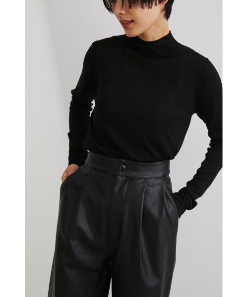 STYLEMIXER(スタイルミキサー)の「バックストリングシアーハイネックニット(ニット/セーター・レディース・ピンク/ブラック/アイボリー/カーキ・FREE)」の7枚目の写真