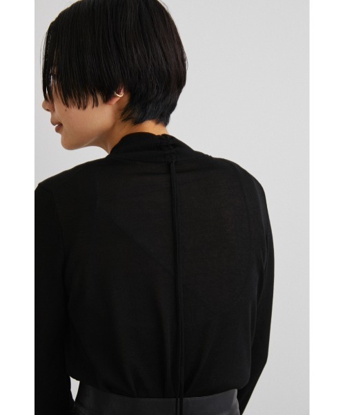 STYLEMIXER(スタイルミキサー)の「バックストリングシアーハイネックニット(ニット/セーター・レディース・ピンク/ブラック/アイボリー/カーキ・FREE)」の10枚目の写真