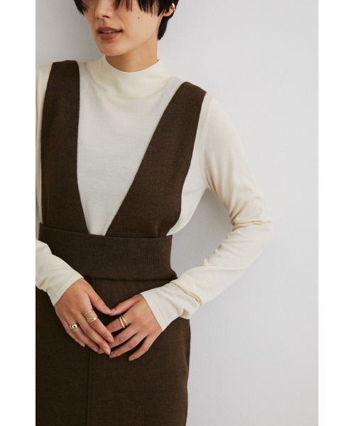 STYLEMIXER(スタイルミキサー)の「バックストリングシアーハイネックニット(ニット/セーター・レディース・ピンク/ブラック/アイボリー/カーキ・FREE)」の13枚目の写真