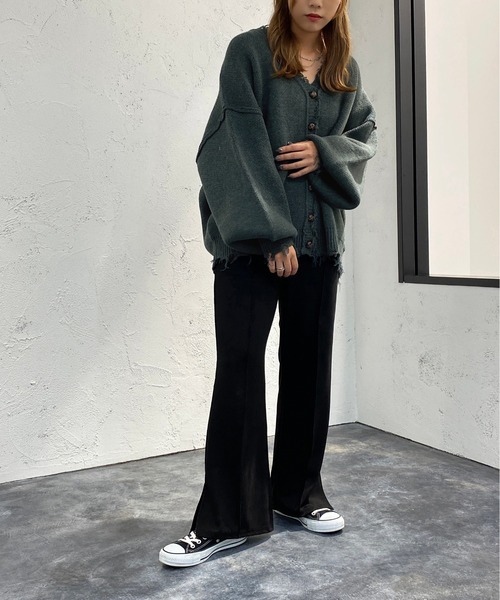 apres jour mignon(アプレジュールミニョン)の「センターシームフェイクスエードパンツ【ZOZOTOWN限定アイテム】(その他パンツ・レディース・ブルーグリーン/マスタード/ブラック・MEDIUM/SMALL/X-LARGE)」の9枚目の写真