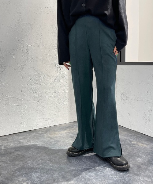 apres jour mignon(アプレジュールミニョン)の「センターシームフェイクスエードパンツ【ZOZOTOWN限定アイテム】(その他パンツ・レディース・ブルーグリーン/マスタード/ブラック・MEDIUM/SMALL/X-LARGE)」の11枚目の写真