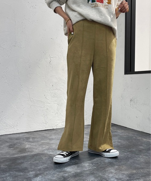 apres jour mignon(アプレジュールミニョン)の「センターシームフェイクスエードパンツ【ZOZOTOWN限定アイテム】(その他パンツ・レディース・ブルーグリーン/マスタード/ブラック・MEDIUM/SMALL/X-LARGE)」の16枚目の写真