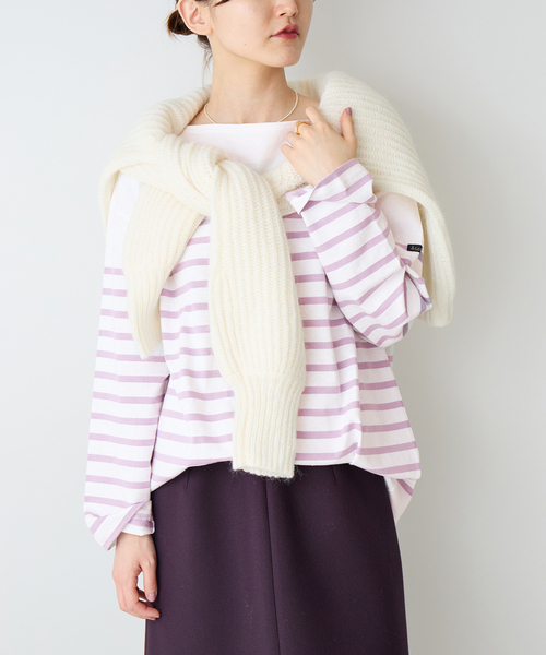 IENA（イエナ）の「【LE MINOR/ルミノア】別注 NAVAL プルオーバー◆（Tシャツ/カットソー・レディース・グレー系その他/ブルー系その他3/パープル系その他2/ブラック系その他/ブルー系その他2・FREE）」の5枚目の写真