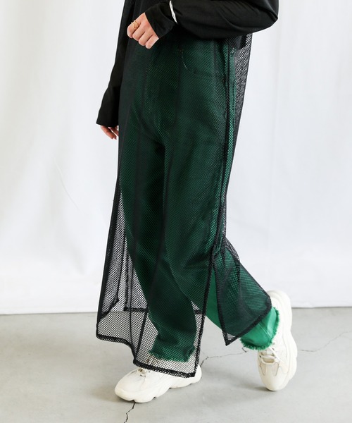 select MOCA（セレクトモカ）の「2022 SS ダブルショルダーメッシュキャミワンピース（ワンピース・レディース・ブラック/ブルー/ライトベージュ・FREE）」の16枚目の写真