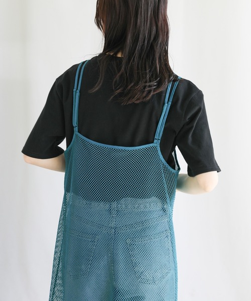 select MOCA（セレクトモカ）の「2022 SS ダブルショルダーメッシュキャミワンピース（ワンピース・レディース・ブラック/ブルー/ライトベージュ・FREE）」の10枚目の写真