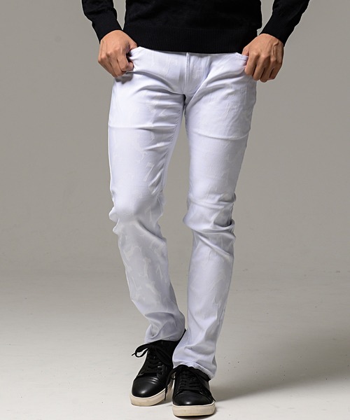 【セール】『VIOLA rumore/ヴィオラ ルモーレ』迷彩柄ストレッチロングパンツ（チノパンツ）｜VIOLA（ヴィオラ）